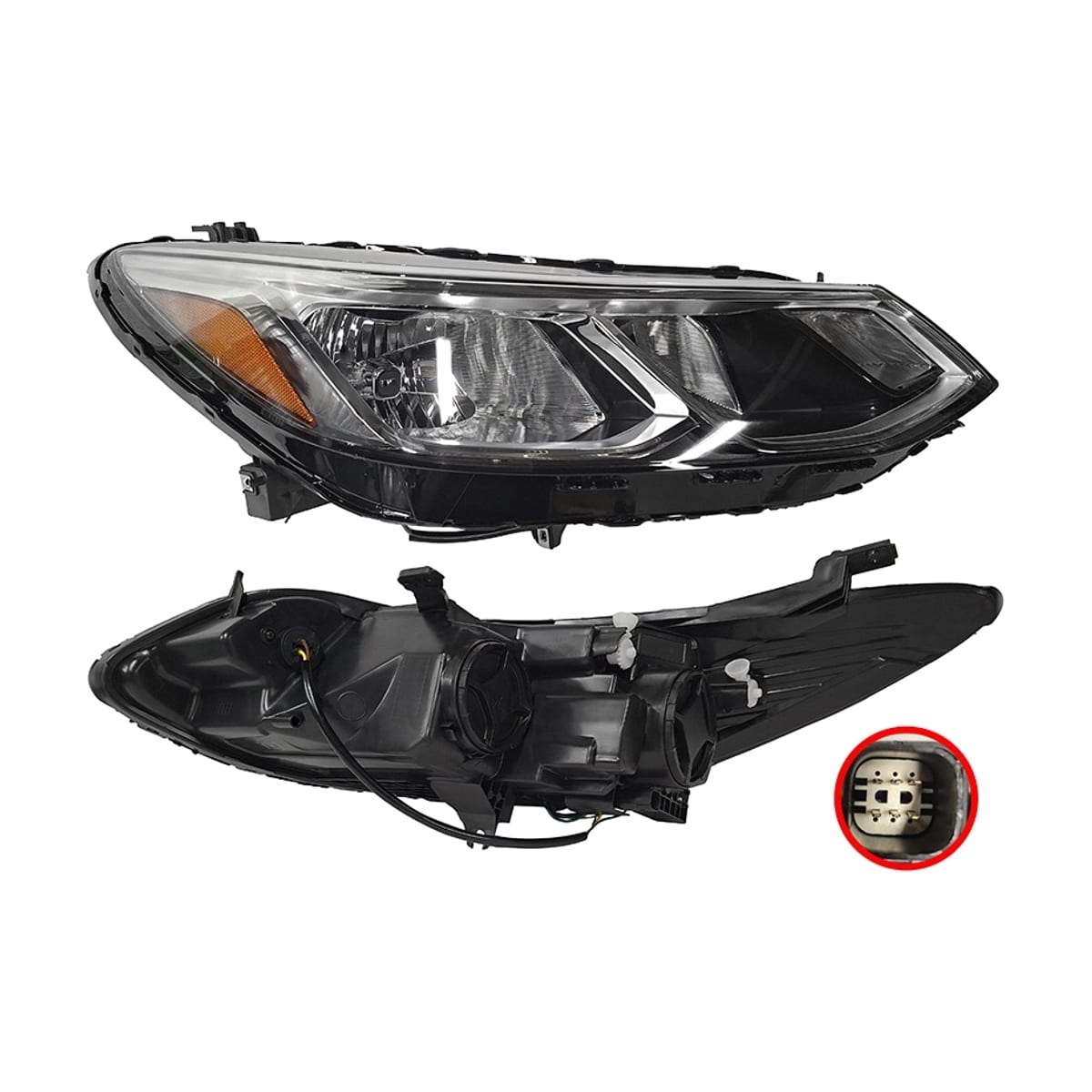 SAT Фара Chevrolet Cruze 15-19 (Справа/ Галоген/ Ручная регулировка)