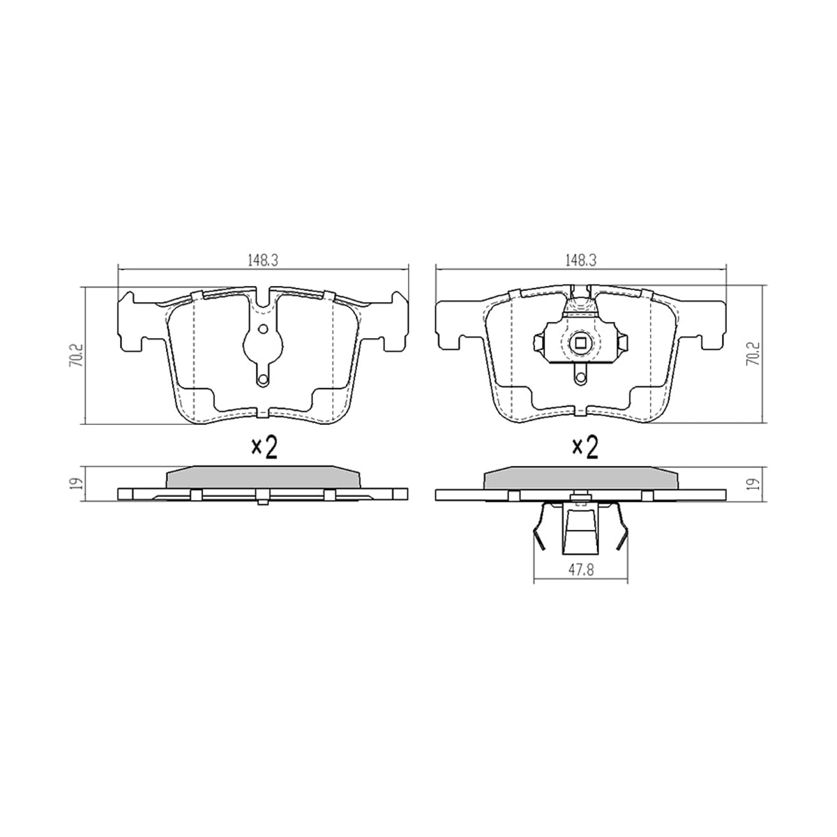 SAT Колодки тормозные (Спереди) BMW 1-Series 11-19 / 3-Series 11-19