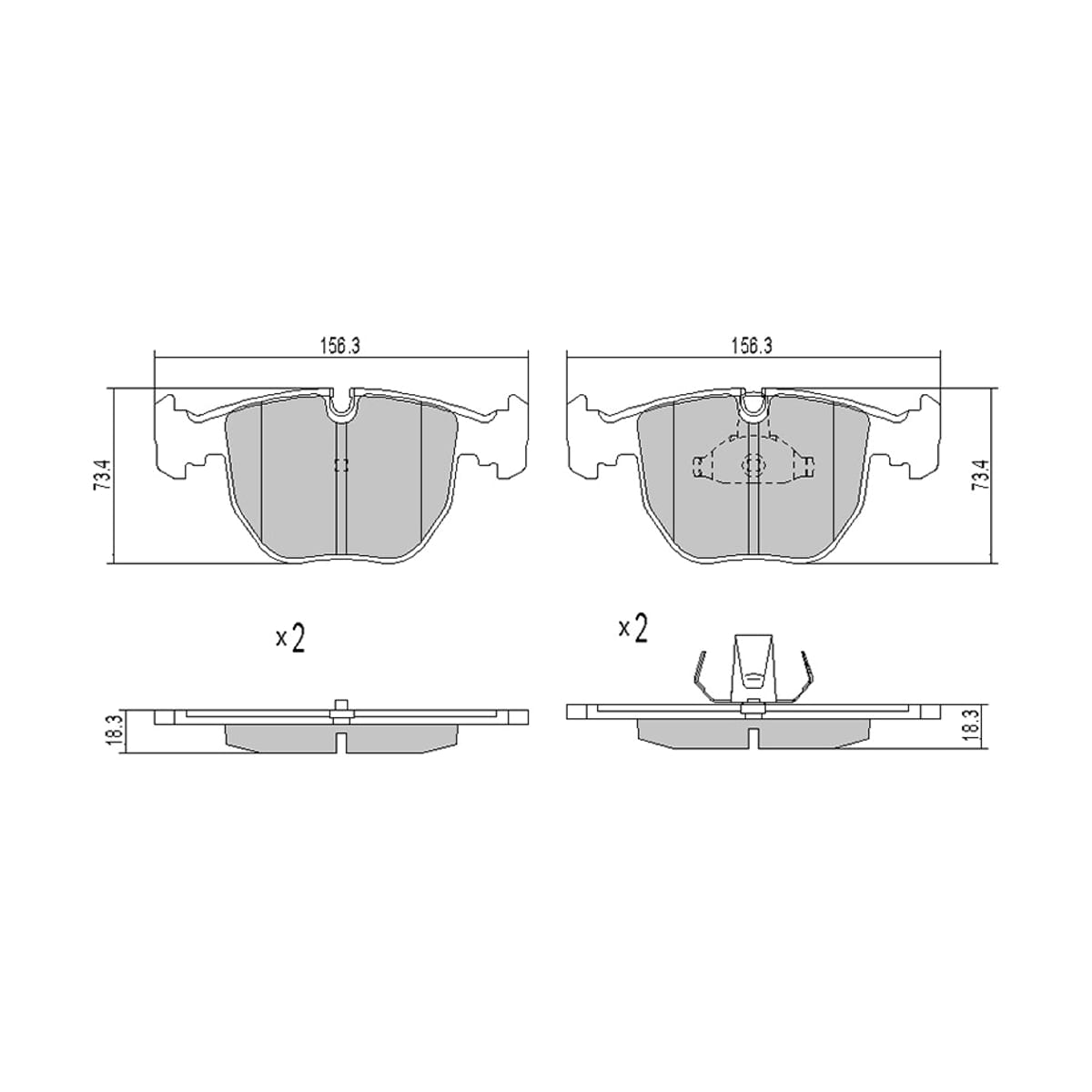 SAT Колодки тормозные (Спереди) BMW 5-Series 95-04 / 7-Series 94-01