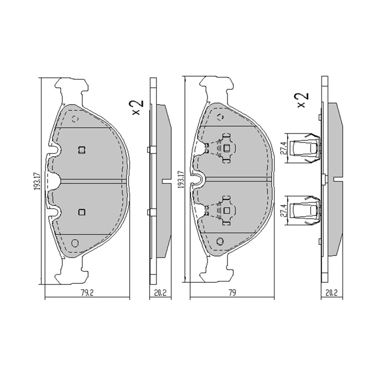 SAT Колодки тормозные (Спереди) BMW 5-Series 03-10 / 6-Series 03-10