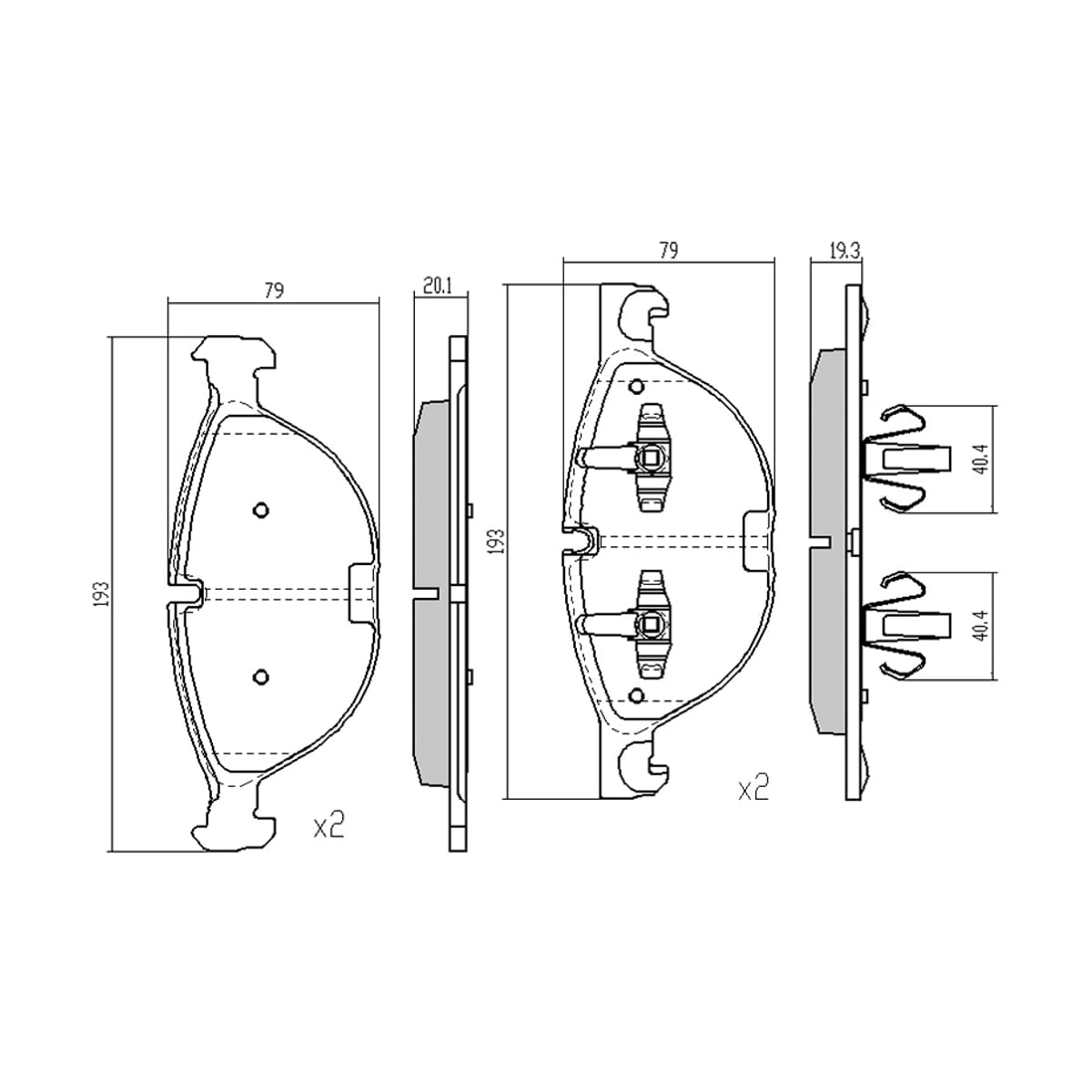 SAT Колодки тормозные (Спереди) BMW X5 06-18 / X6 08-20