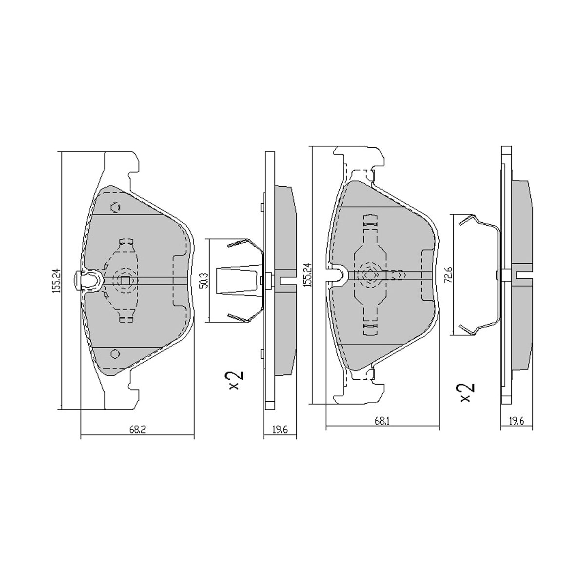 SAT Колодки тормозные (Спереди) BMW 3-Series 05-14 / 5-Series 03-10