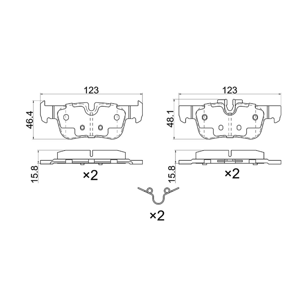 SAT Колодки тормозные (Сзади) BMW 1-Series 19-24 / X1 15-22