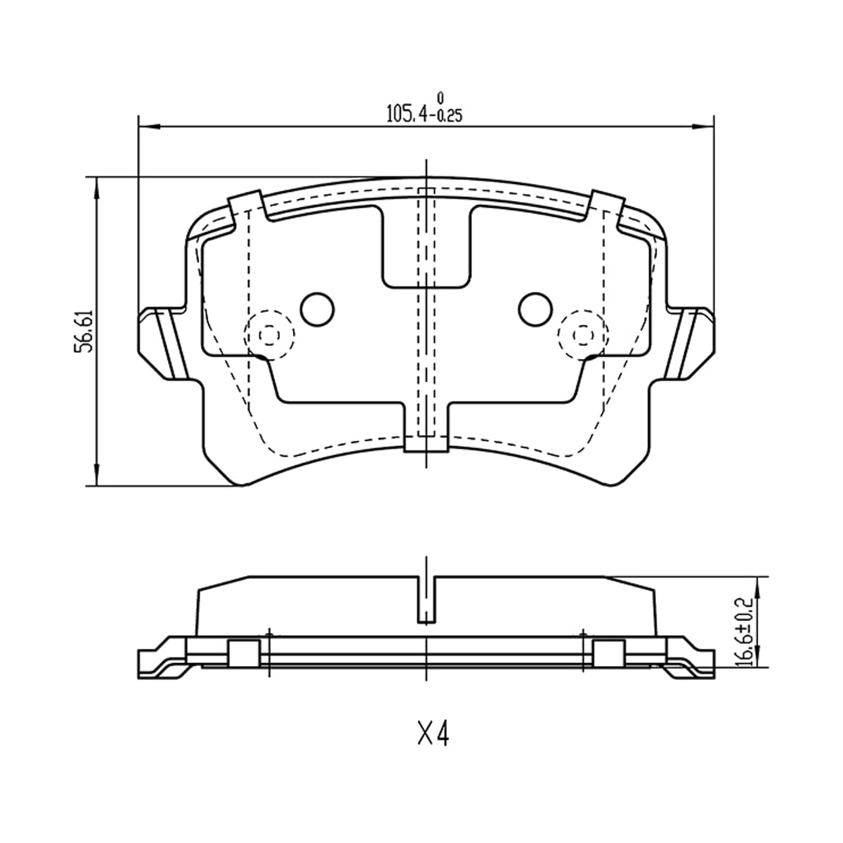 SAT Колодки тормозные (Сзади) Audi A3 03-13 / A4 04-09