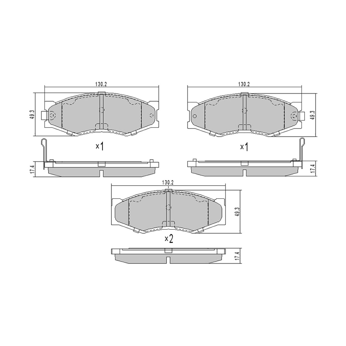 SAT Колодки тормозные (Спереди) Nissan Atlas F 92-07 / Cedric 83-04