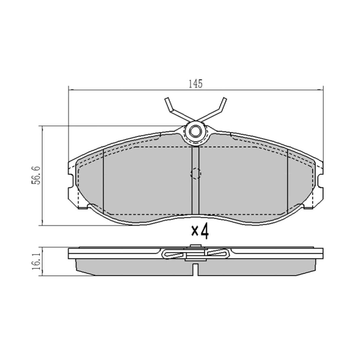 SAT Колодки тормозные (Спереди) Nissan Serena 91-01 / Terrano 86-96