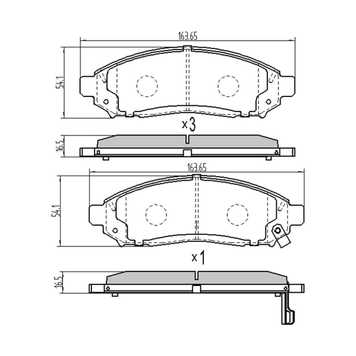 SAT Колодки тормозные (Спереди) Nissan Leaf 09-17 / Pathfinder 04-14