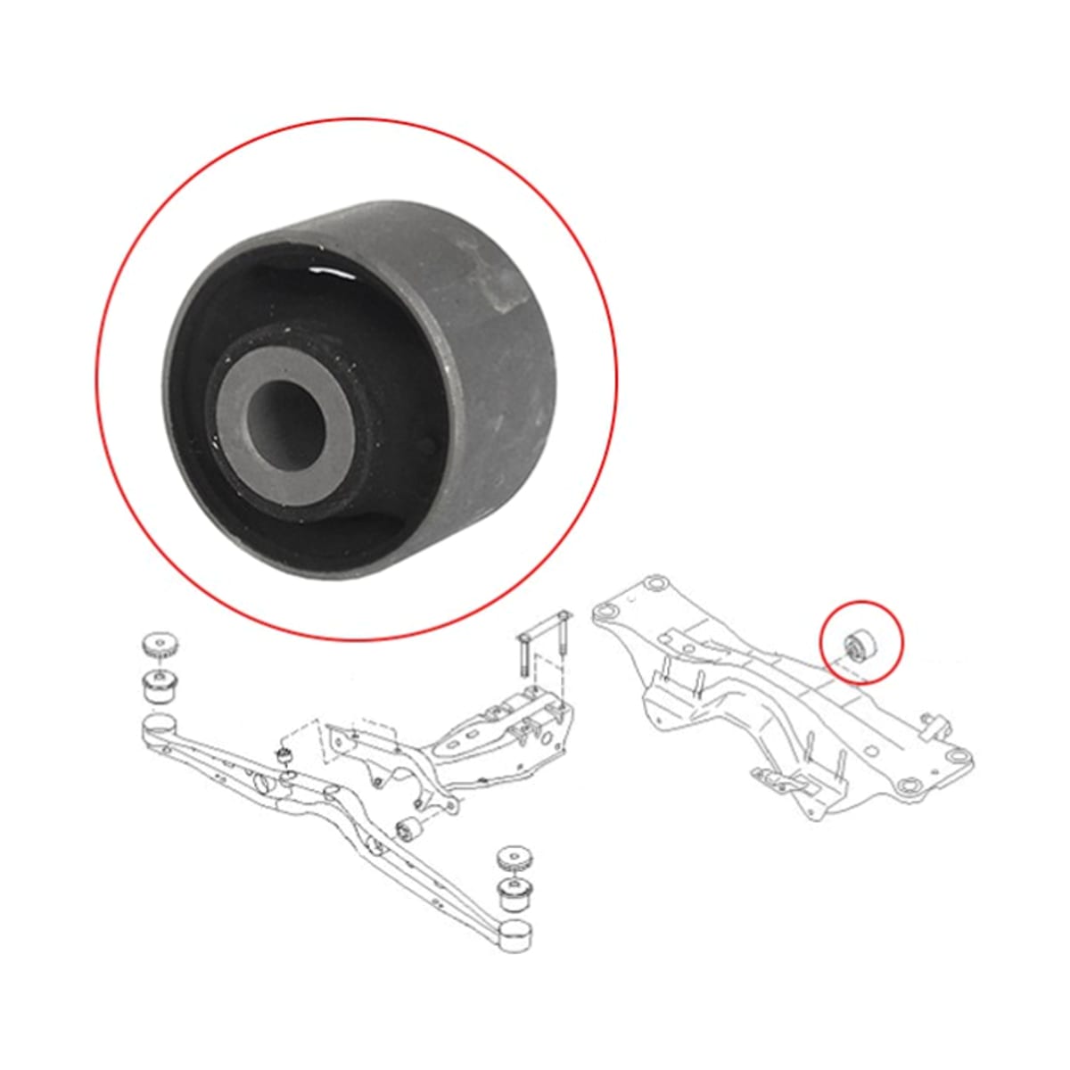 SAT Сайлентблок опоры двигателя Subaru Forester 97-08 / Impreza 92-00