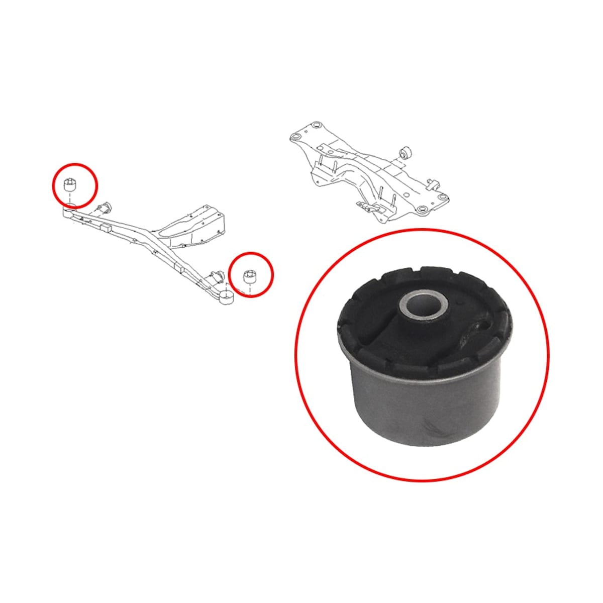 SAT Сайлентблок опоры двигателя Subaru Forester 97-08 / Impreza 92-07