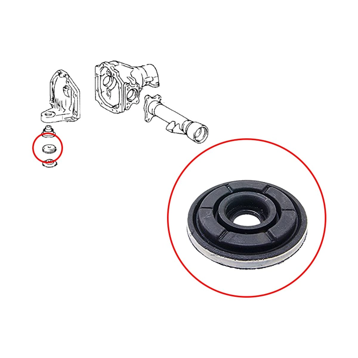 SAT Сайлентблок редуктора Toyota Hilux Pick Up 04-15 / Land Cruiser 98-07