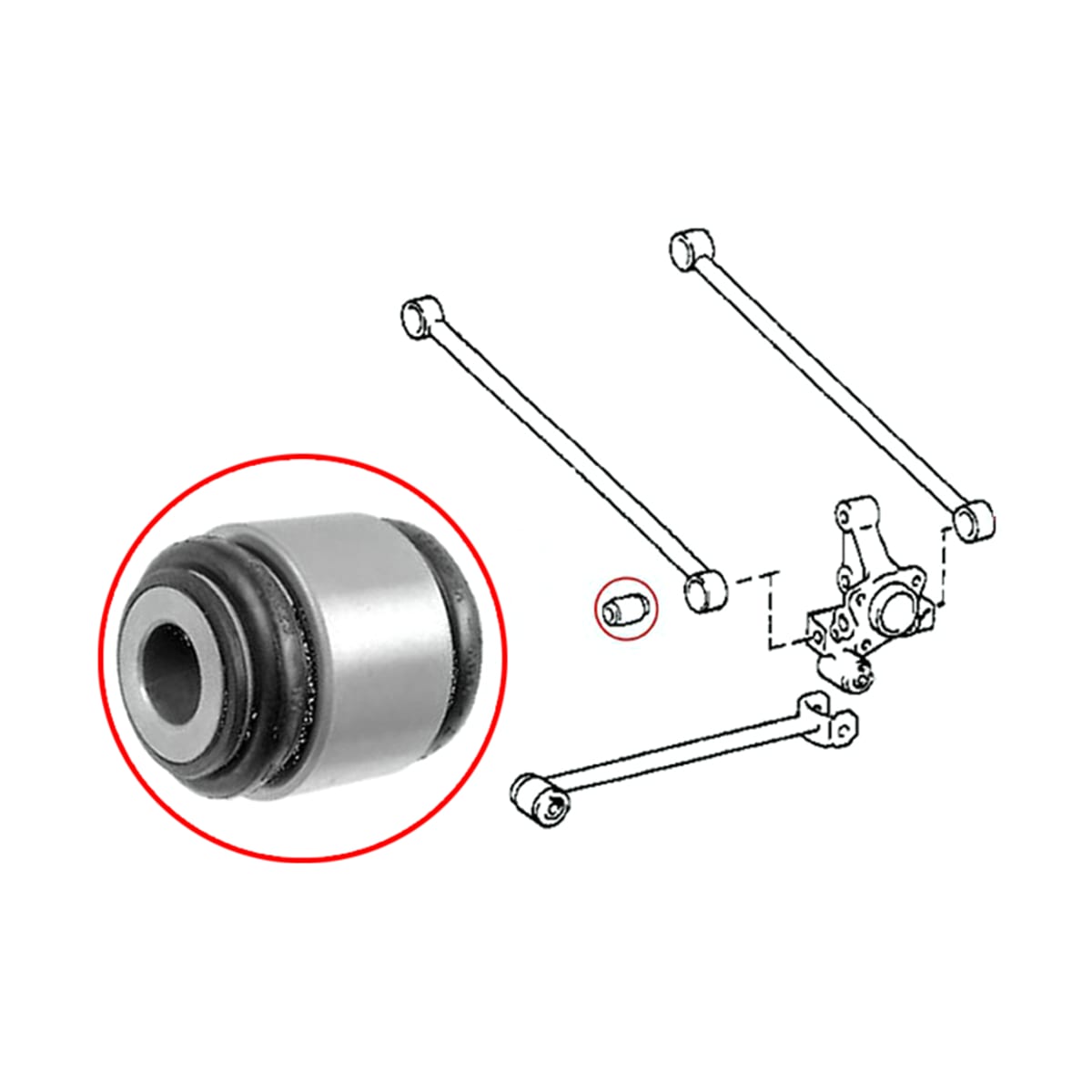 SAT Сайлентблок цапфы Toyota Caldina (T190,T210) 92-02 / Camry 86-11