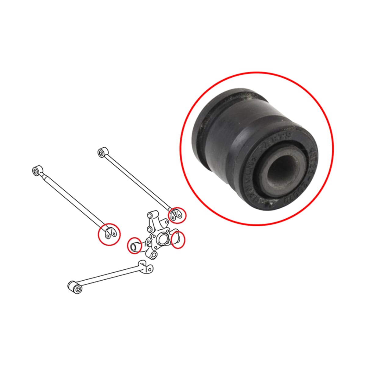 SAT Сайлентблок цапфы Lexus RX 03-09 / Toyota Avensis 97-08