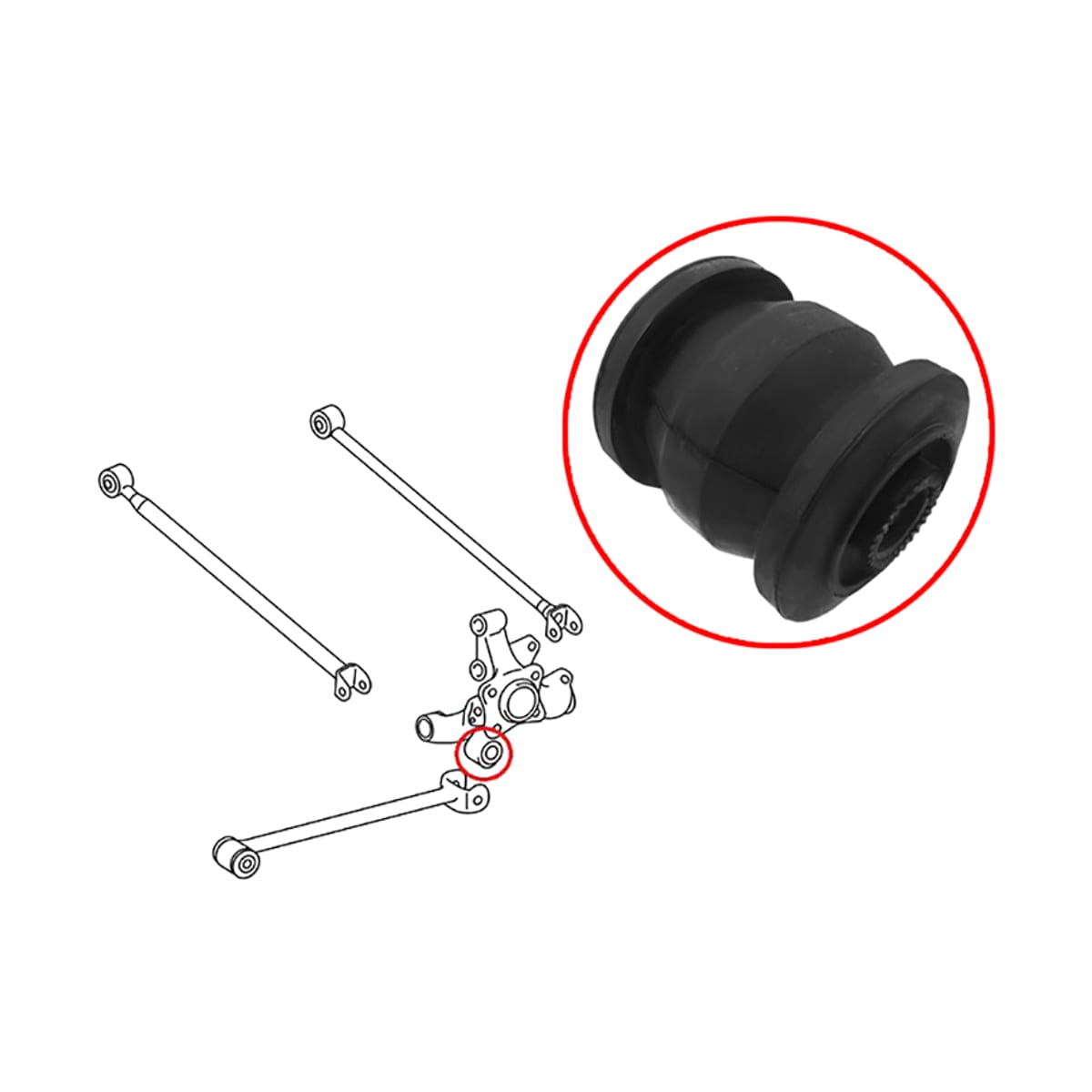 SAT Сайлентблок цапфы Lexus RX 03-09 / Toyota Avensis 97-08