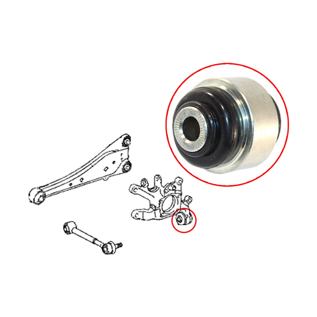 SAT Сайлентблок цапфы Toyota Avensis (T270) 08-18 / Corolla 06-13