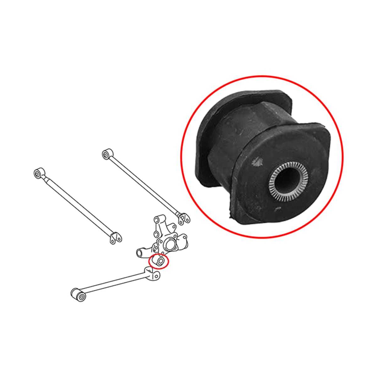 SAT Сайлентблок цапфы Lexus RX 97-09 / Toyota Caldina 92-02