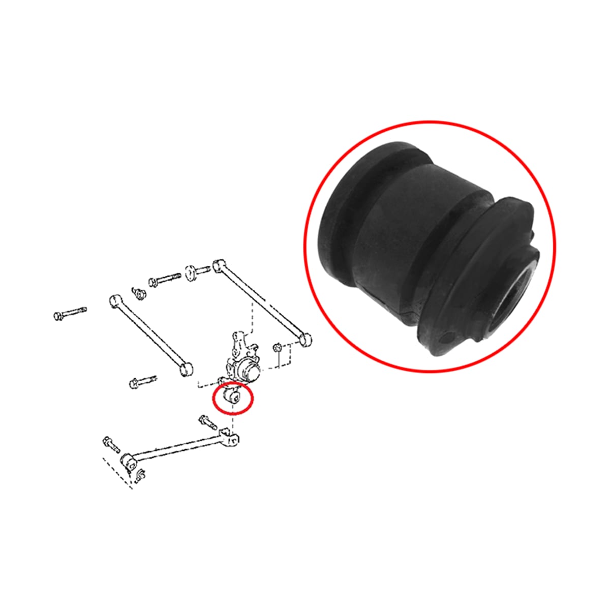 SAT Сайлентблок цапфы Toyota Caldina (T190,T210) 92-02 / Corolla 91-02