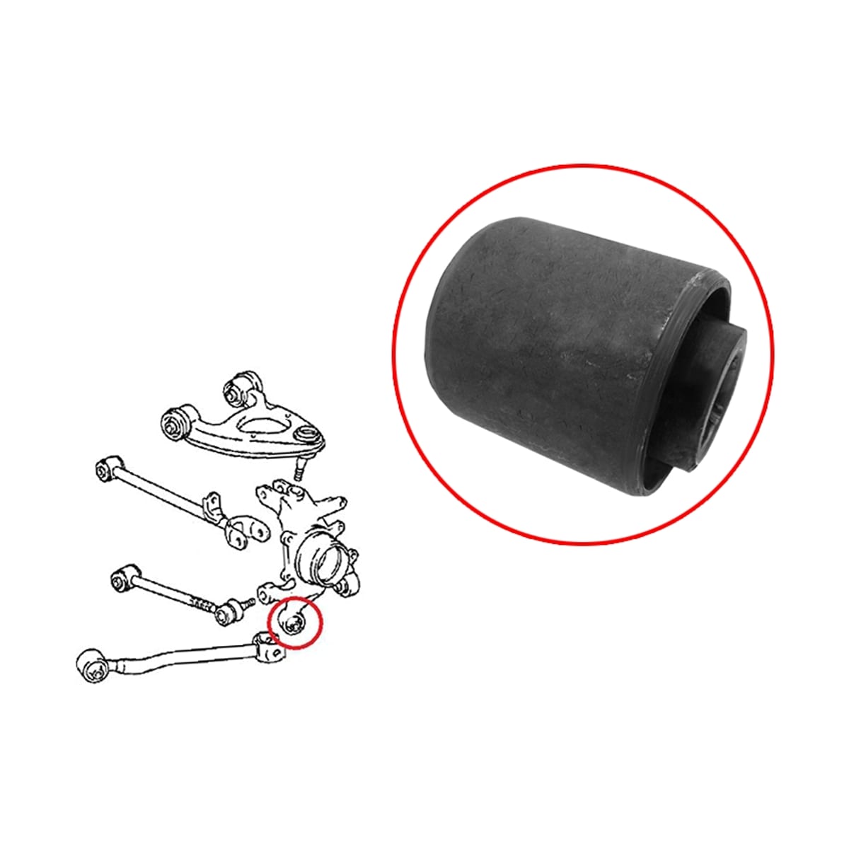 SAT Сайлентблок цапфы Lexus LS 94-00 / Toyota Celsior 94-00
