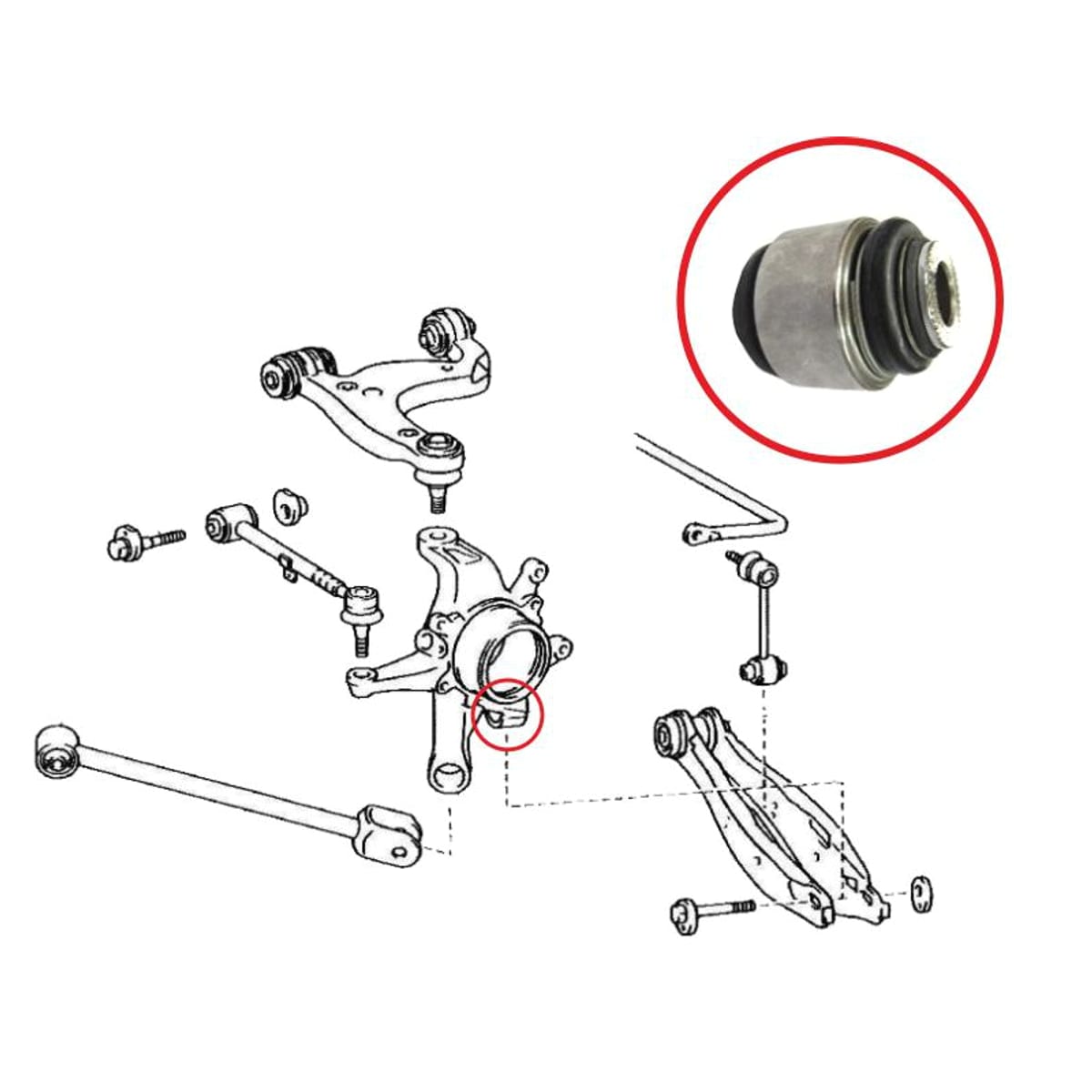 SAT Сайлентблок цапфы Toyota Crown 99-08 / Mark II 00-04