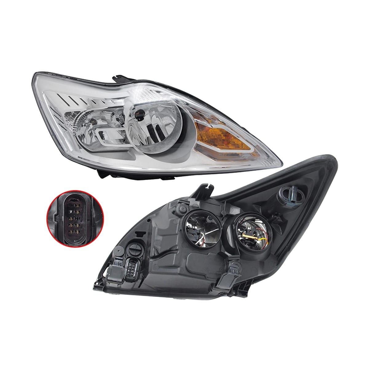 SAT Фара Ford Focus 07-11 (Справа/ Галоген/ Ручная регулировка) ST4311170CR