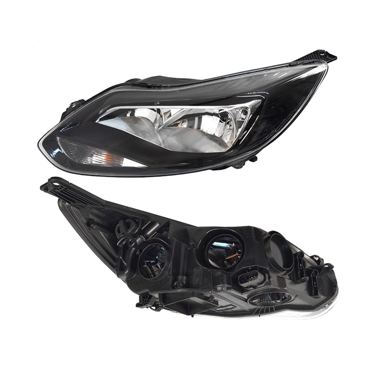 SAT Фара Ford Focus 10-15 (Слева/ Галоген/ С электрокорректором/ Чёрная) ST43111A4LMLDEM2
