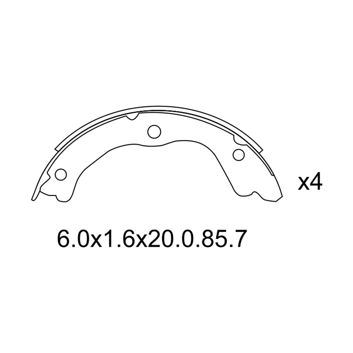 Деталь Колодки тормозные барабанные (Сзади/ Стояночный тормоз) Nissan Primera 01-08 / X-Trail 00-07 SAT