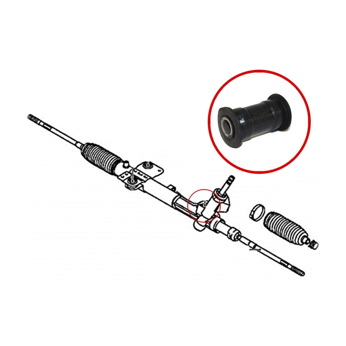 SAT Сайлентблок рулевой рейки Mitsubishi Lancer 07-17 / Outlander 05-12 ST4410A026