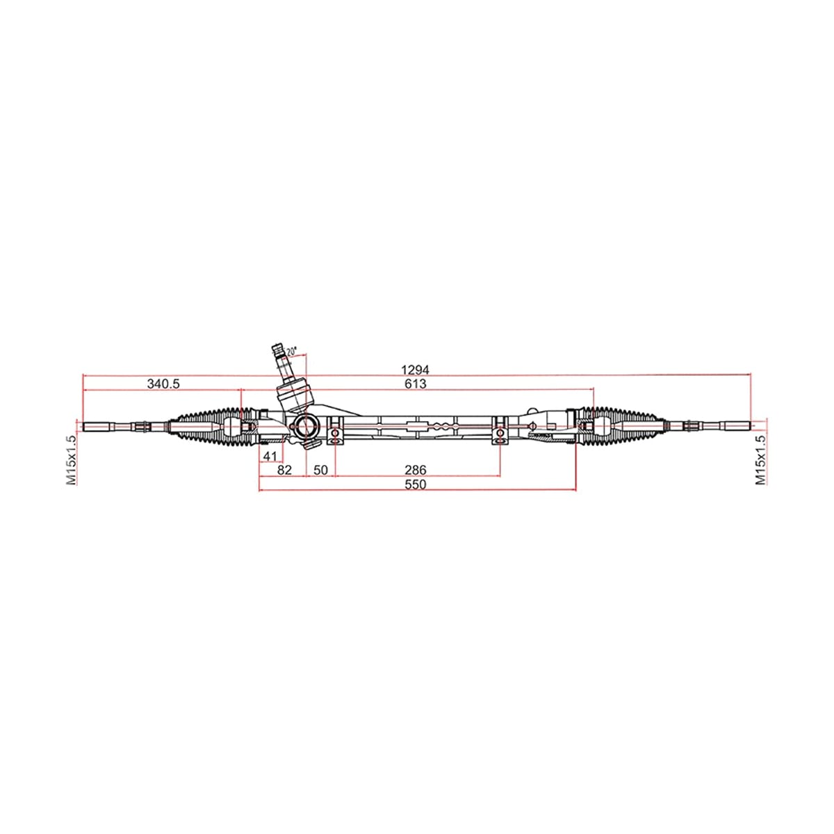 SAT Рейка рулевая Mitsubishi ASX 10-20 / Outlander 05-22 (Левый руль) ST4410A453