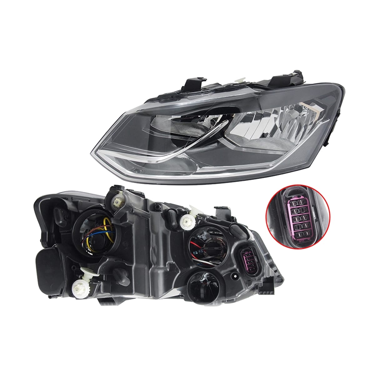 SAT Фара Volkswagen Polo 14-20 (Слева/ С электрокорректором) ST44111K5ML