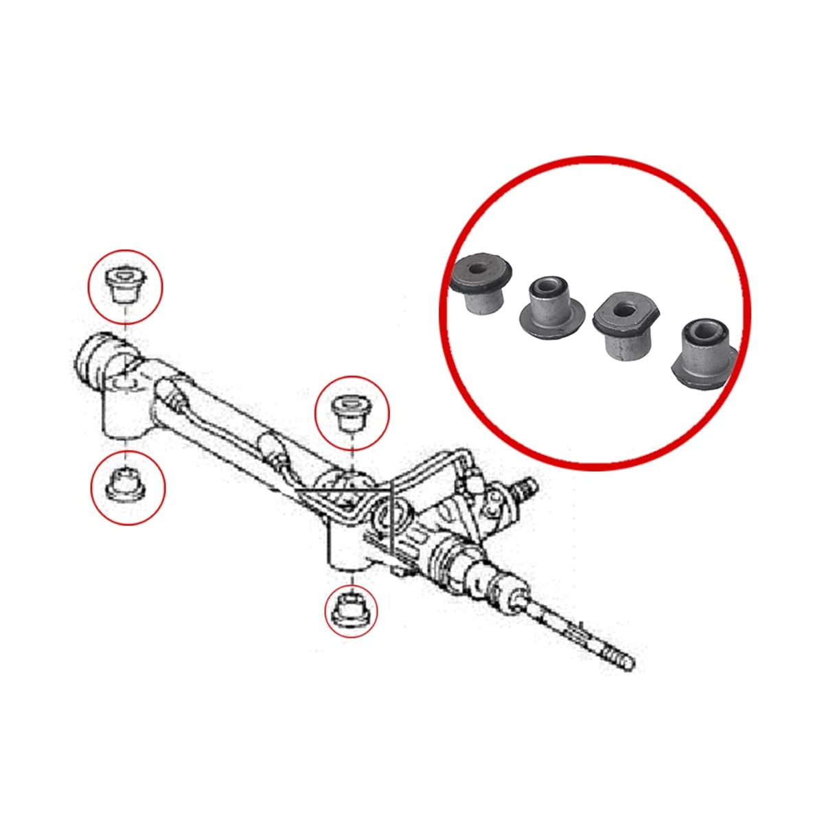 SAT Сайлентблок рулевой рейки Toyota Land Cruiser Prado (J120) 02-09 / Lexus GX 02-09 ST4420035061B