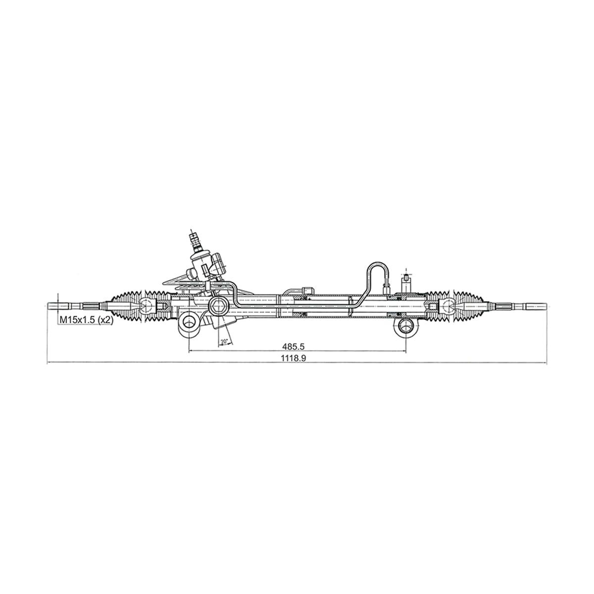 SAT Рейка рулевая Lexus RX 03-09 / Toyota Highlander 00-07 (Левый руль) ST4420048090
