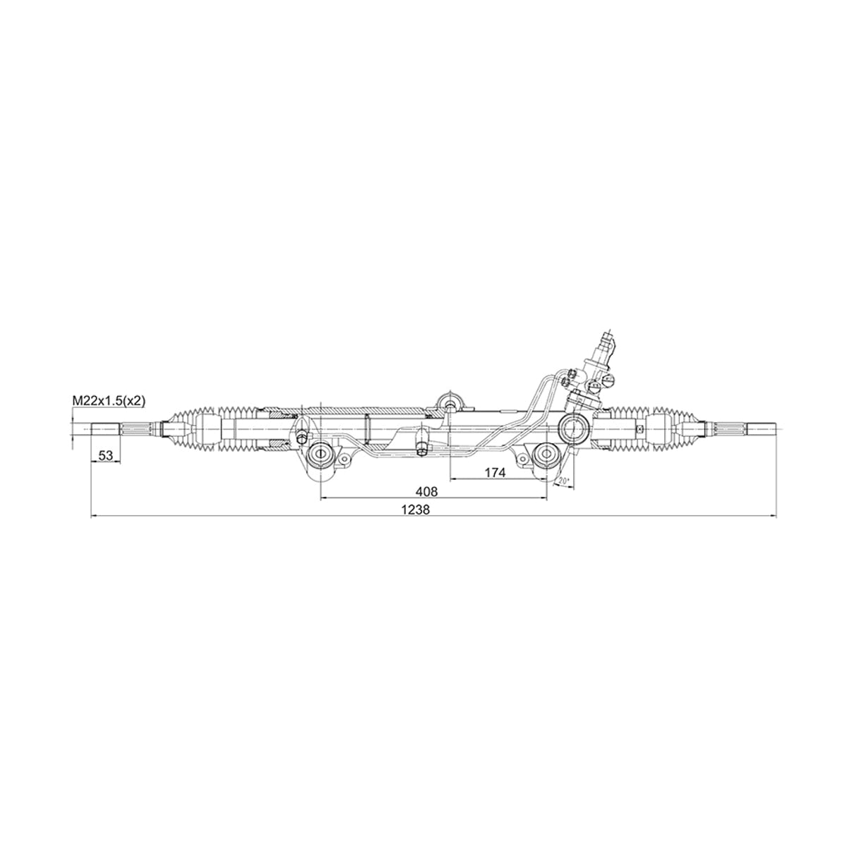 SAT Рейка рулевая Toyota Land Cruiser (J200) 07-21 / Lexus LX 07-23 ST4420060170