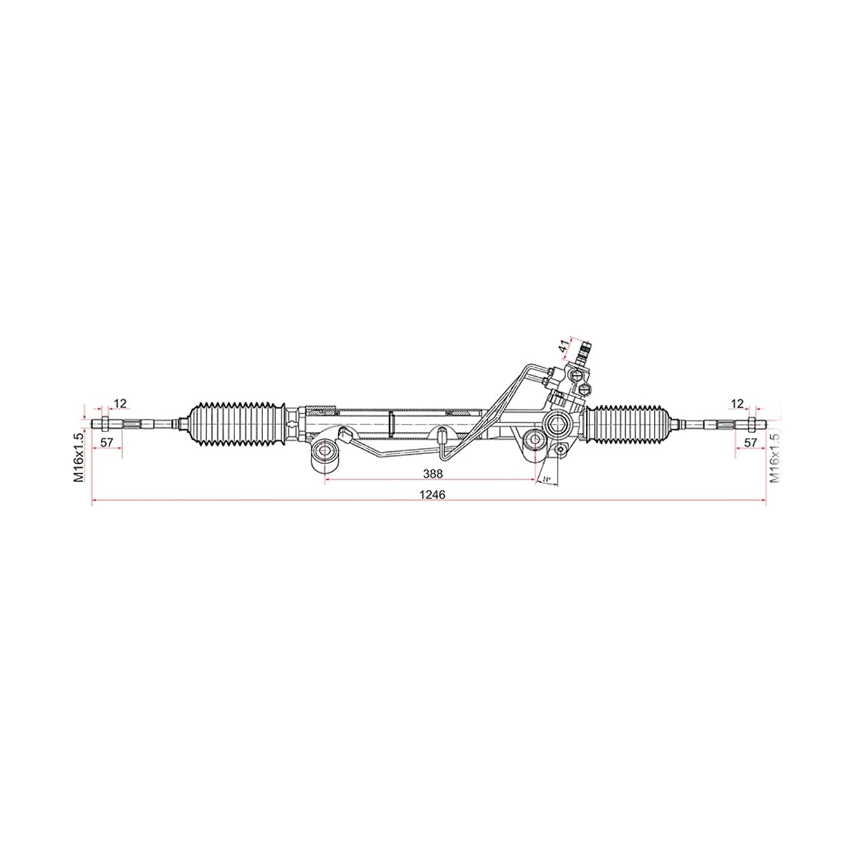 SAT Рейка рулевая Toyota Land Cruiser Prado (J150) 09-24 / Lexus GX 02-23 (Левый руль) ST4420060230