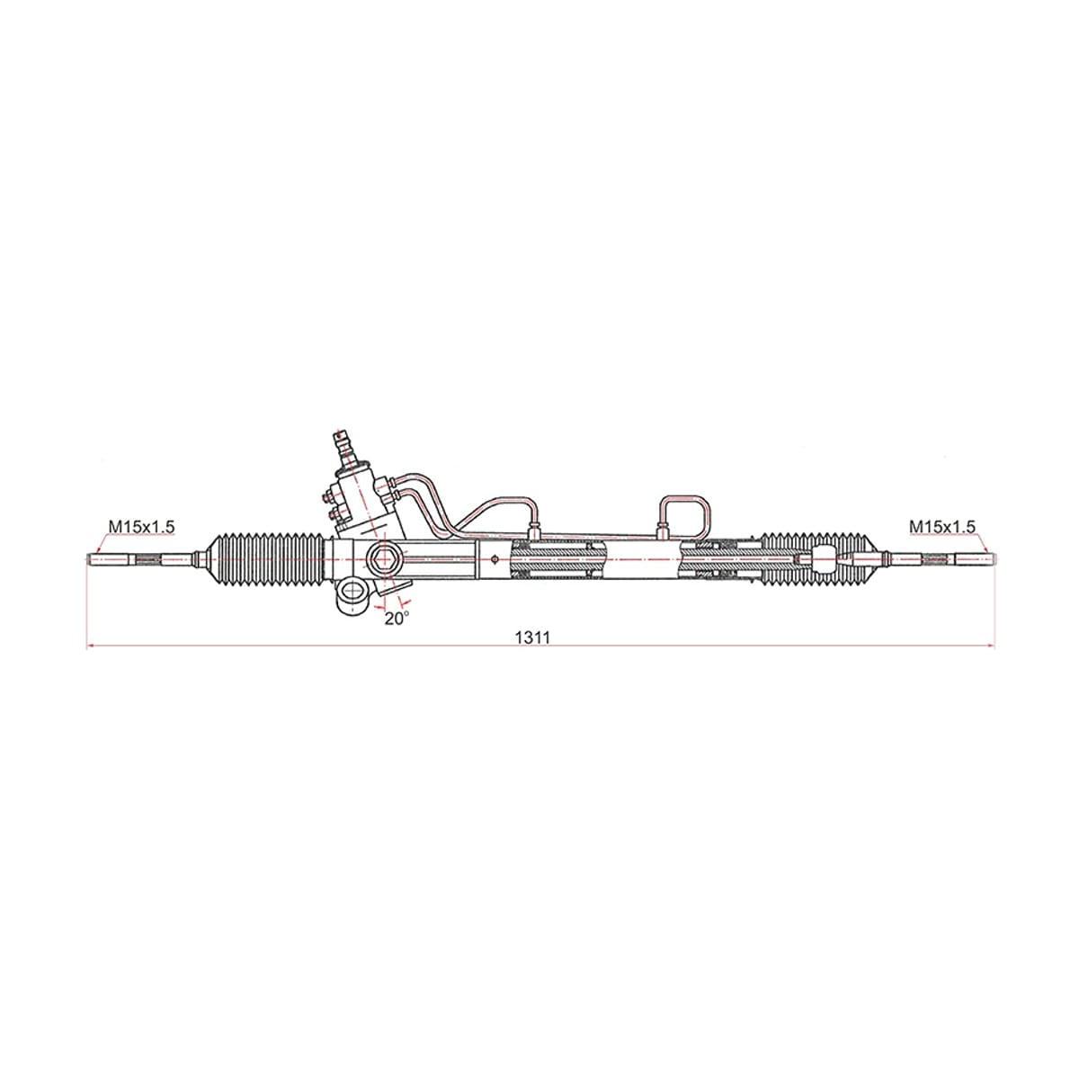 SAT Рейка рулевая Toyota Camry (XV20) 96-02 / Lexus ES 96-01 (Левый руль) ST4425006120