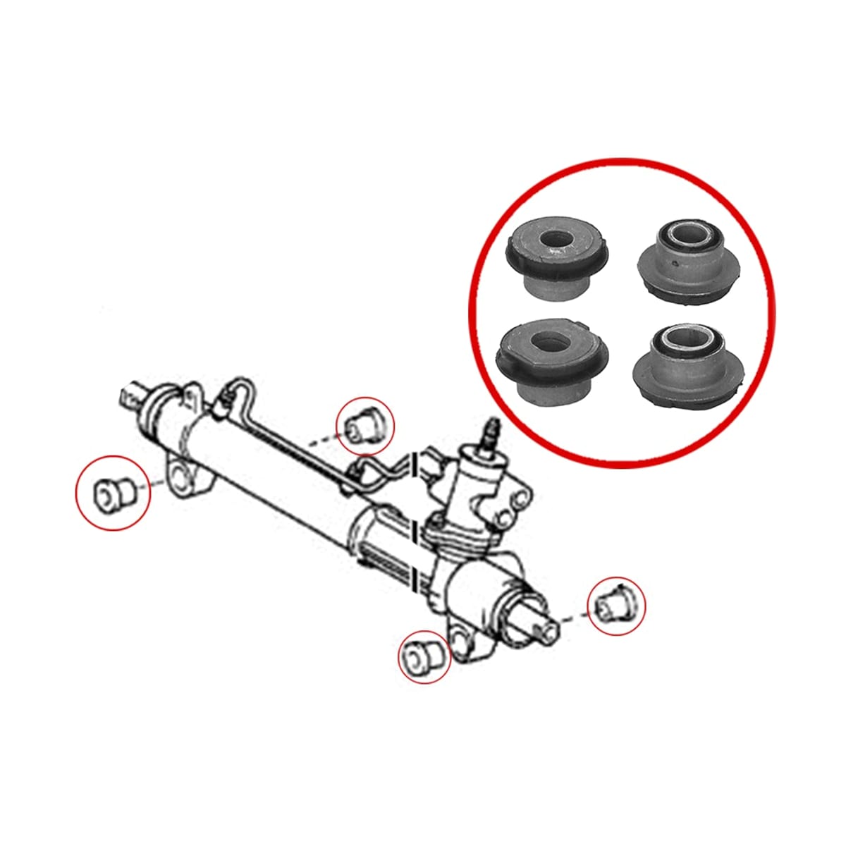 SAT Сайлентблок рулевой рейки Toyota RAV4 (CA20) 00-05 (Комплект) ST4425042140B