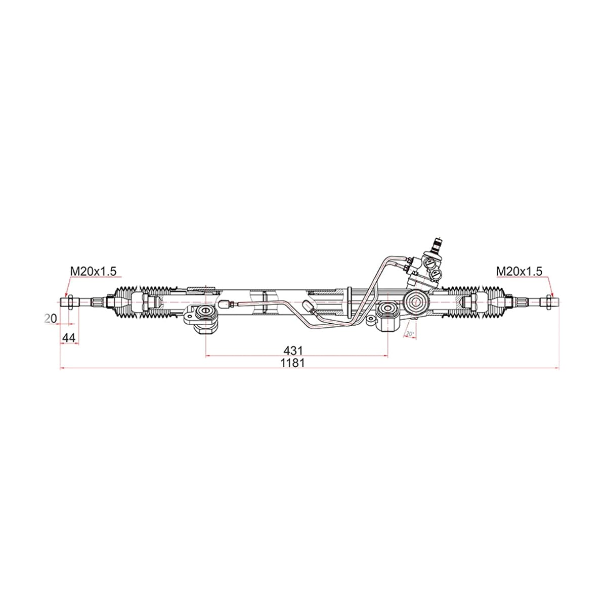 SAT Рейка рулевая Toyota Land Cruiser (J100) 98-07 / Land Cruiser Cygnus 02-07 (Левый руль) ST4425060100