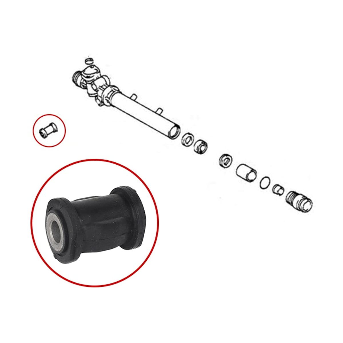 SAT Сайлентблок рулевой рейки Toyota Crown 95-07 / Mark II 96-00 ST4551630020B