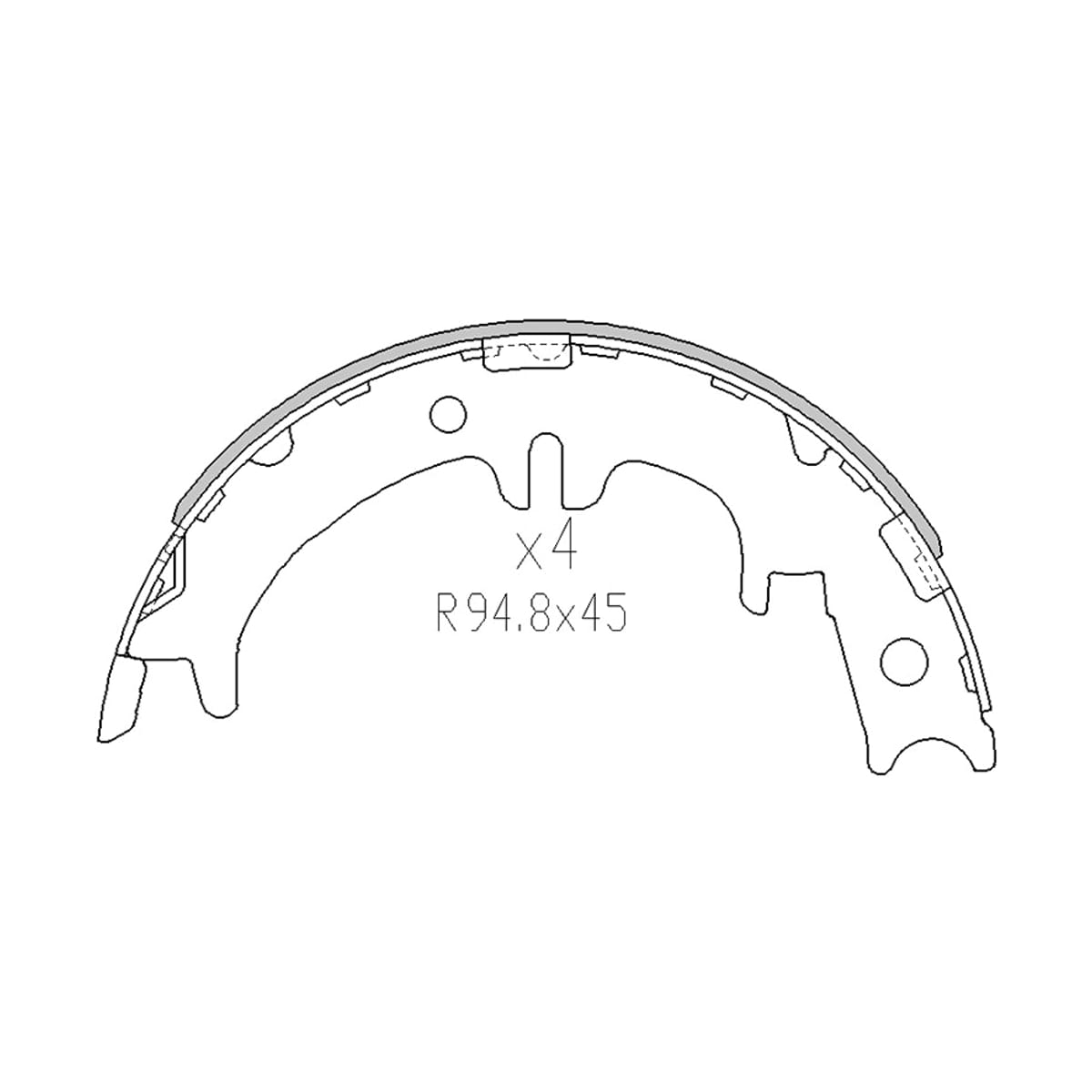 SAT Колодки тормозные барабанные (Сзади/ Стояночный тормоз) Lexus RX 03-06 / Mitsubishi Pajero Sport 16-21 ST4654050010