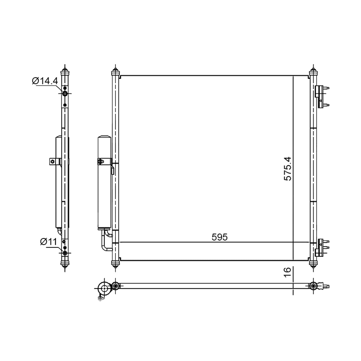 SAT Радиатор кондиционера Land Rover Discovery 16-20 / Range Rover 12-22 ST470033