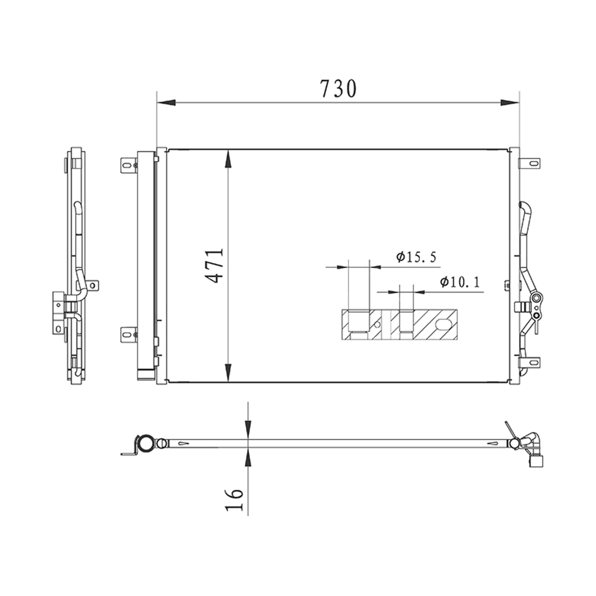 SAT Радиатор кондиционера Haval F7 18-22 / F7x 19-22 ST470042