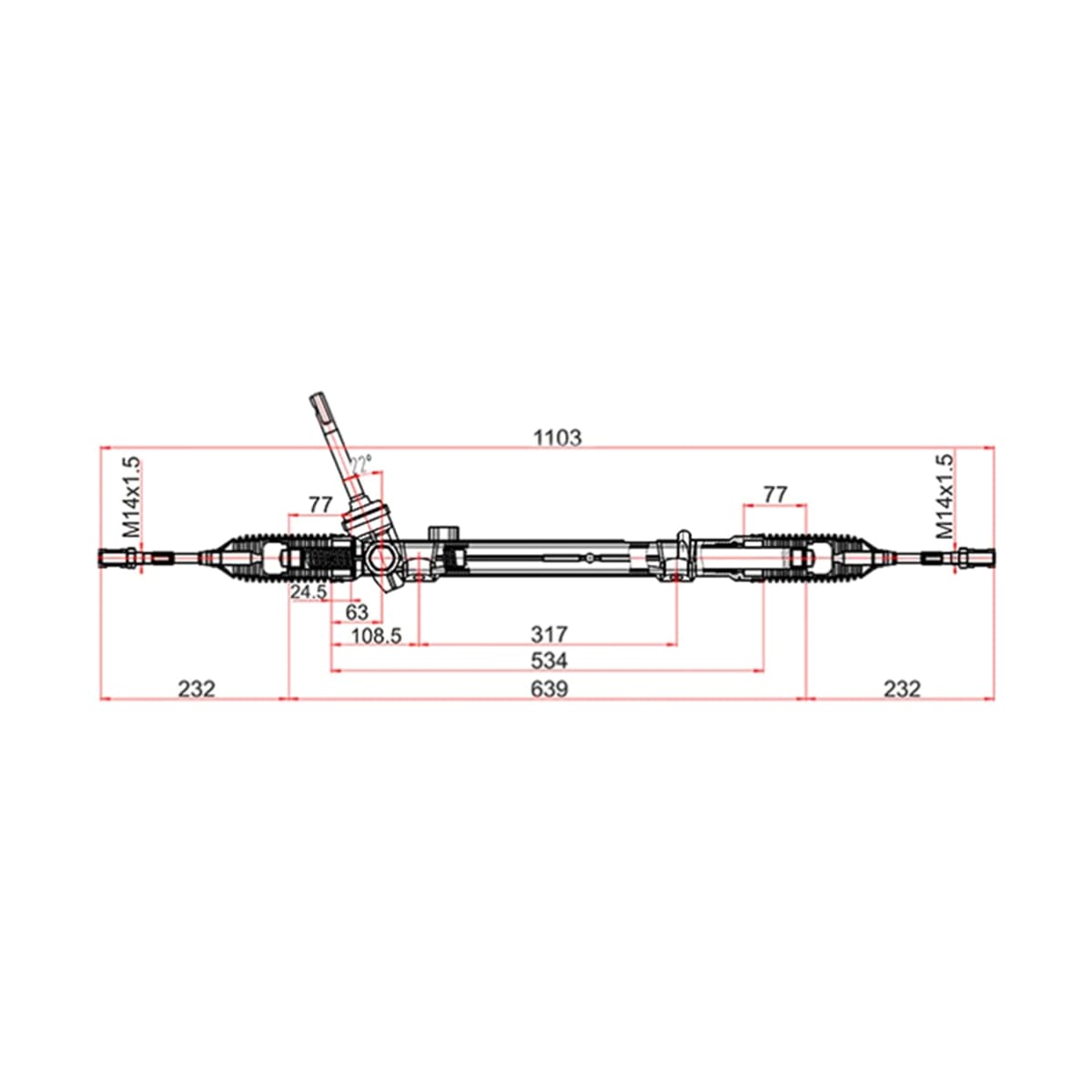 SAT Рейка рулевая Nissan Qashqai 06-22 / X-Trail 07-15 (Левый руль) ST48001JD90B