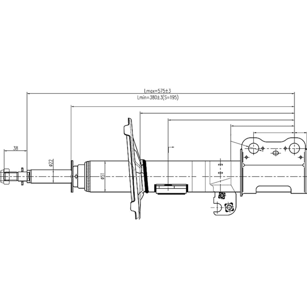 SAT Стойка передняя Toyota Ipsum (ACM20) 01-09 (Справа) ST4851049295