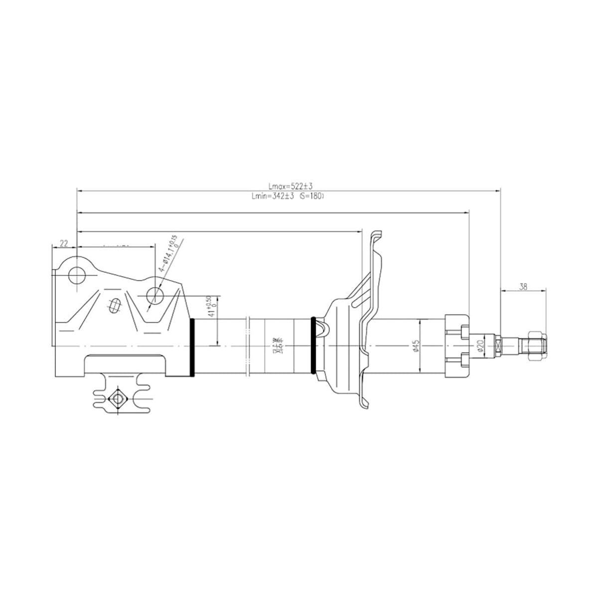 SAT Стойка передняя Toyota Probox 02-14 / Succeed 02-14 (Справа=Слева) ST4851059198