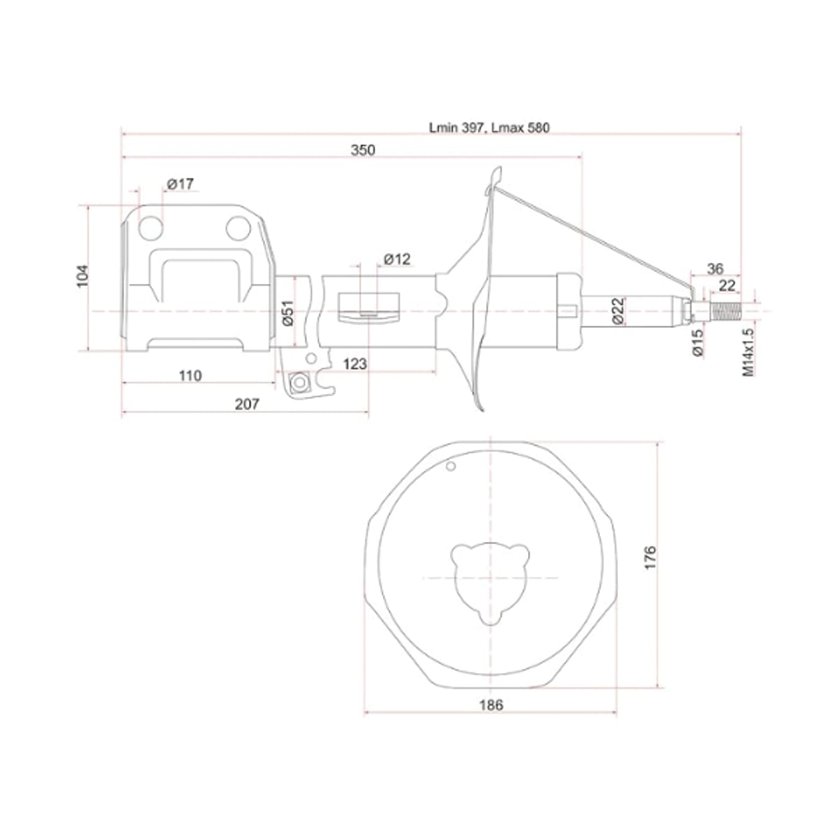 SAT Стойка передняя Toyota Avensis (T250) 03-08 (Слева) ST4852009A70