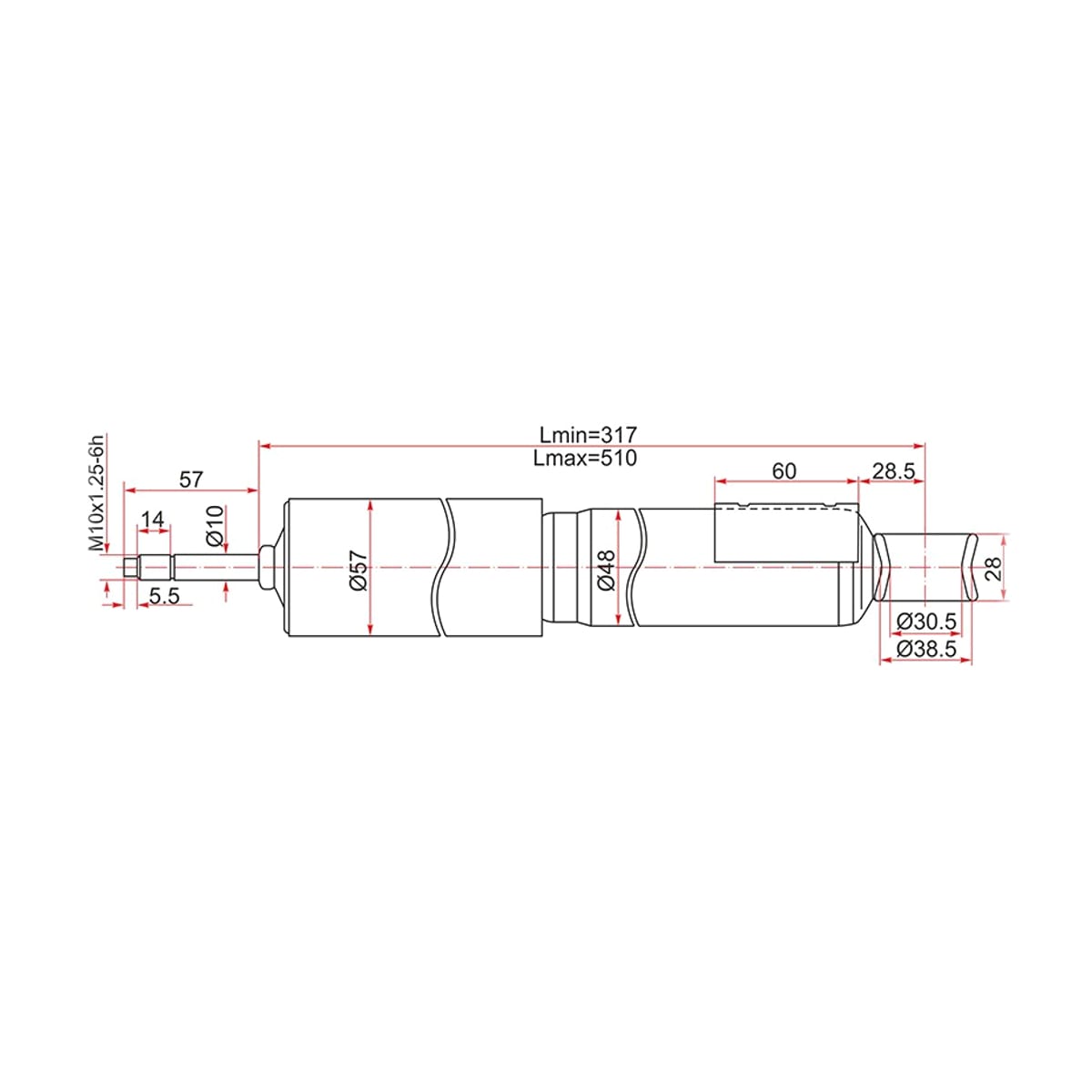 SAT Амортизатор Toyota Land Cruiser Prado (J90) 96-02 / 4Runner 95-02 (Сзади/ Справа=Слева) ST4853169527