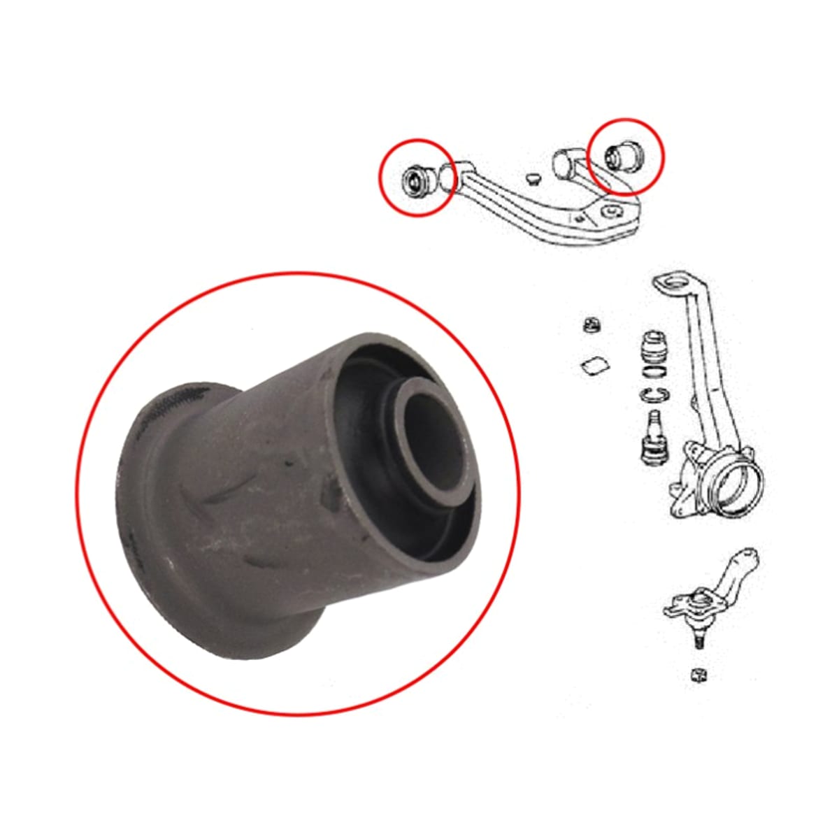 SAT Сайлентблок рычага Toyota Land Cruiser Prado (J90) 96-02 / Hilux Surf 95-00 ST4863235080