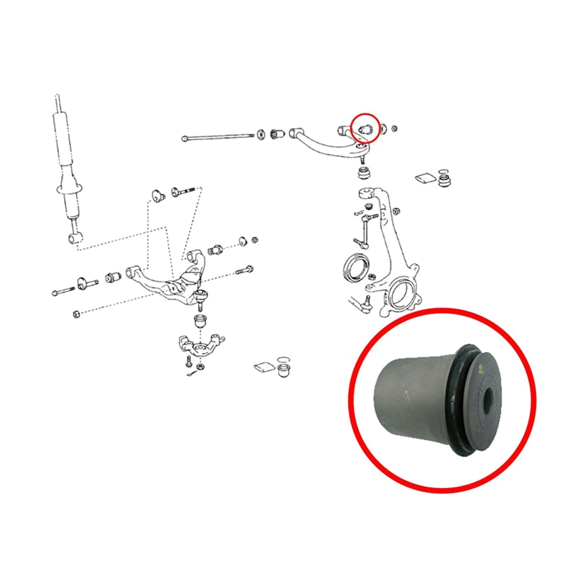 SAT Сайлентблок рычага Toyota Land Cruiser (J100) 98-07 / Lexus LX 98-07 ST4863260010