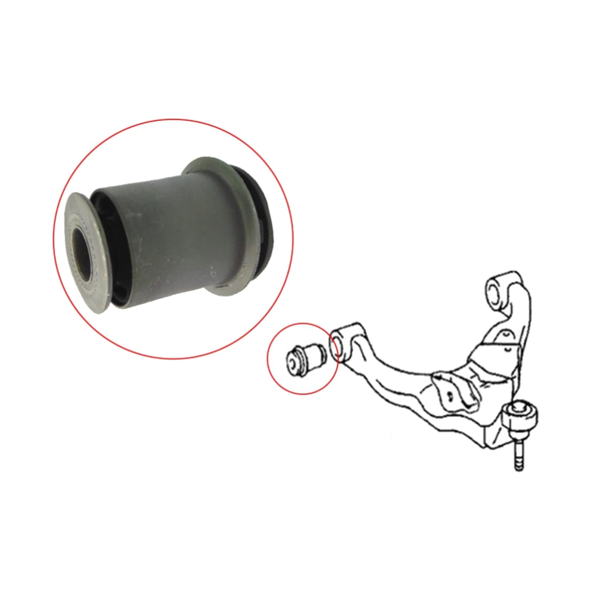SAT Сайлентблок рычага Toyota Land Cruiser Prado (J120) 02-09 / FJ Cruiser 05-18 ST4865460030