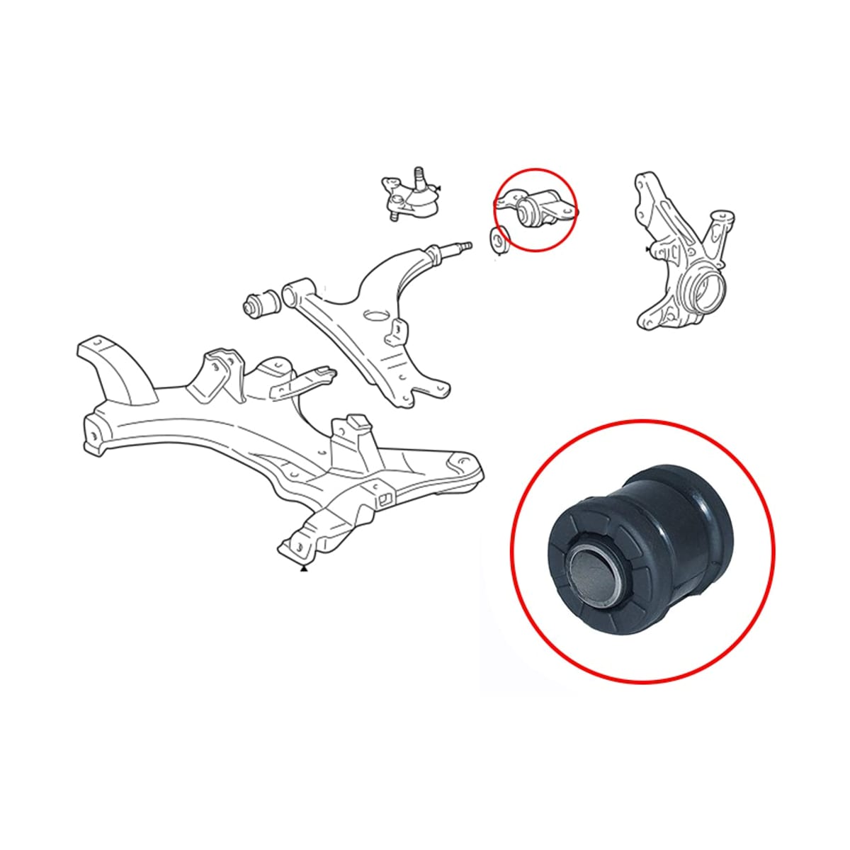 SAT Сайлентблок рычага Toyota RAV4 (XA10) 94-00 ST4865542040B