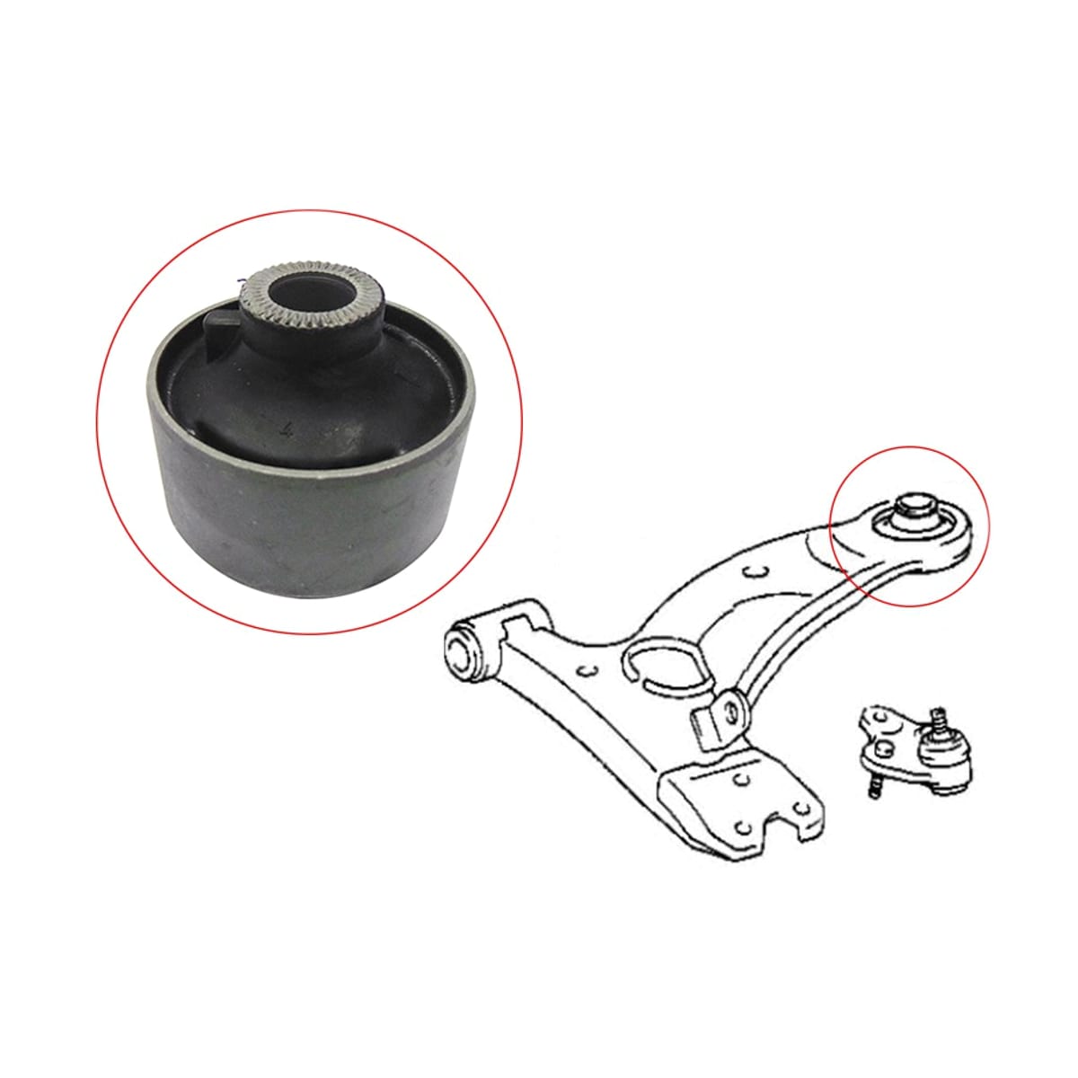 Деталь Сайлентблок рычага Chery Tiggo T11 05-16 / Toyota RAV4 00-05 SAT