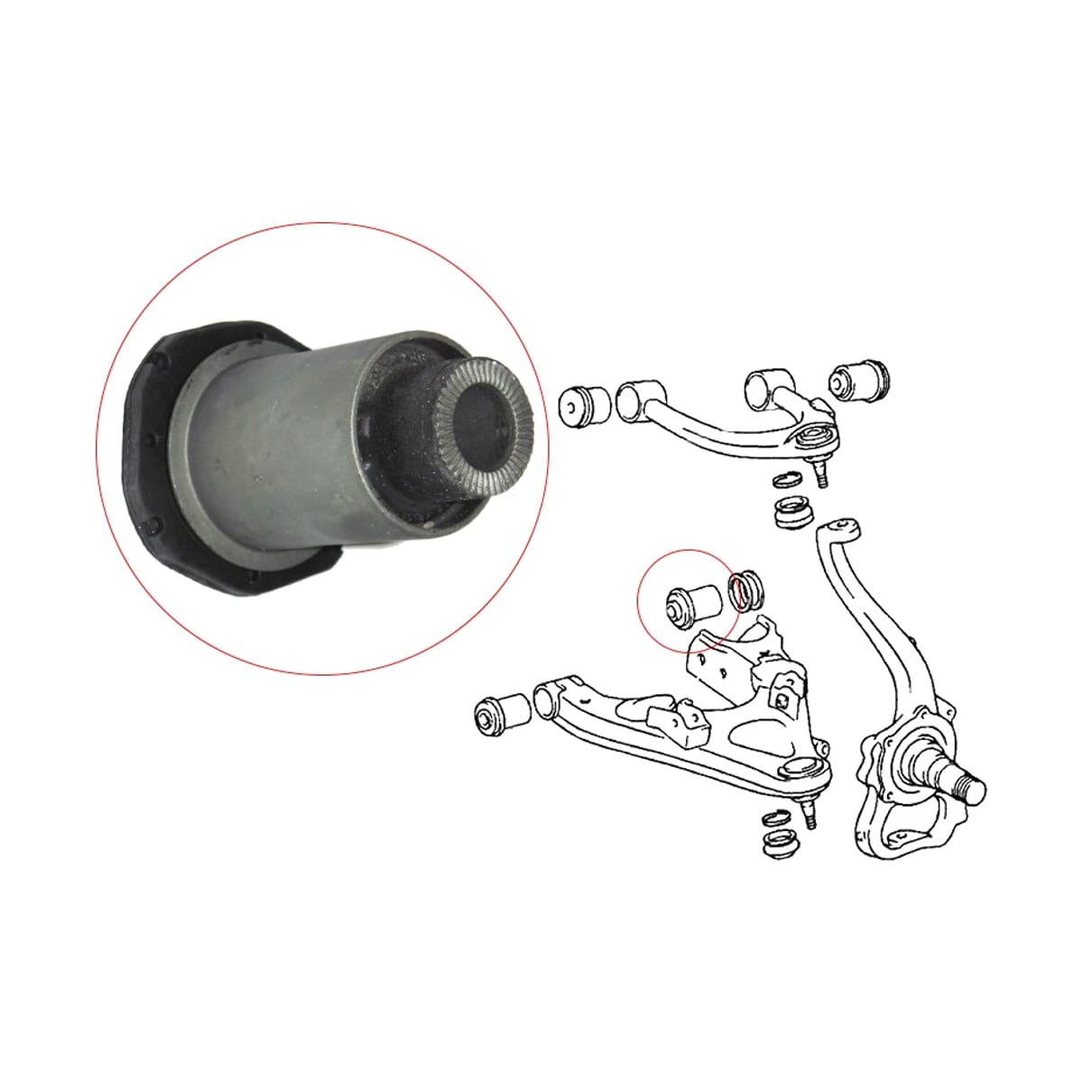 SAT Сайлентблок рычага Toyota Land Cruiser (J100) 98-07 / Lexus LX 98-07 ST4865560020